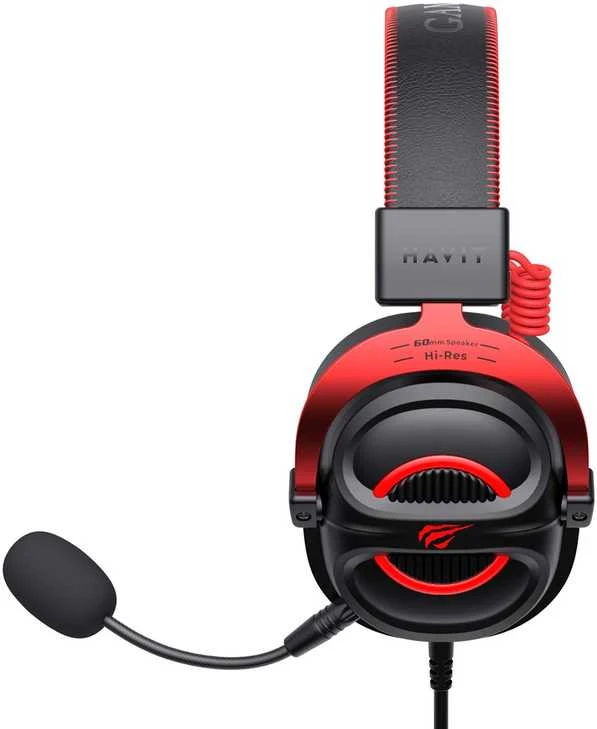 Havit H2002E Pro Ausinės su laidu su lankeliu ant galvos Gaming Juodas, Raudona