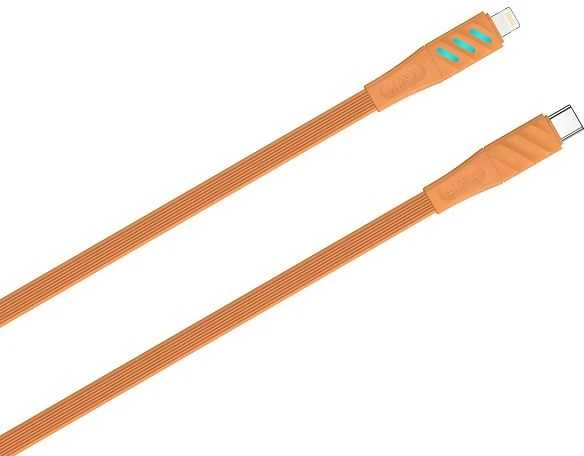 Havit CB6255 - C tipo USB įkrovimo laidas iki Lightning, 1 m (oranžinis)