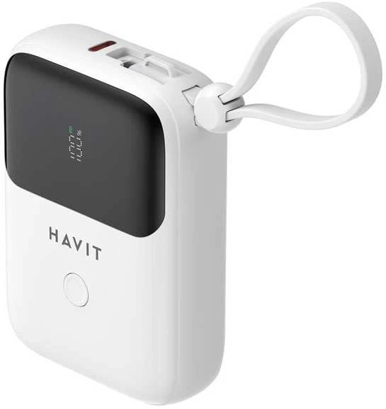 Havit PB5215 - 10000mAh išorinė baterija, balta