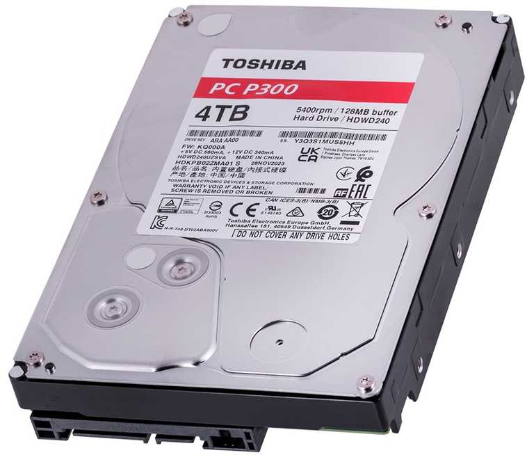 HDD plienas "Toshiba P300" (3,5 colio 4 TB, 5400 RPM, 128 MB, NCQ, AF, SATAIII), mašina