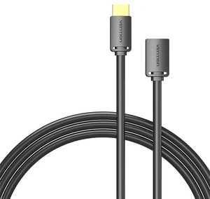 Vention HDMI-A kištukas su HDMI-A moterimi 4K HD PVC kabelis 2 m ventiliacijos AHCBH (juodas)