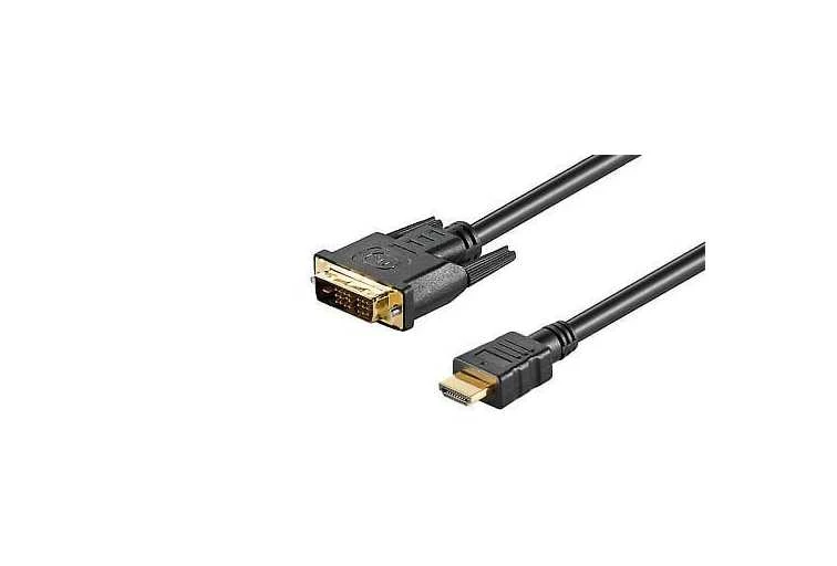 „Goobay“ | DVI-D/HDMI kabelis, padengtas auksu | DVI-D kištukas „Single-Link“ (18+1 kontaktų) | HDMI kištukas (A tipo) | HDMI į DVI-D | 1,5 m