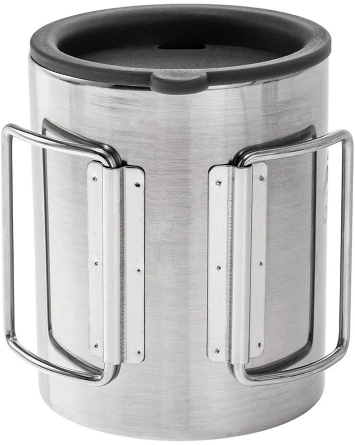 Helikon Thermal mug with lid 250 ml Sidabrinis, Juodas