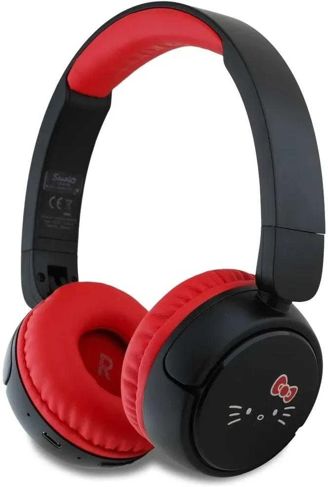 Hello Kitty Face Logo Bluetooth Ausinės raudonos spalvos