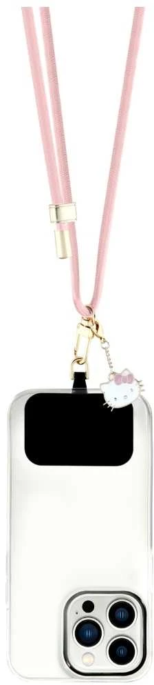 Hello Kitty Patch & Kitty Head Charm Universal virvelė telefonui Rožinė