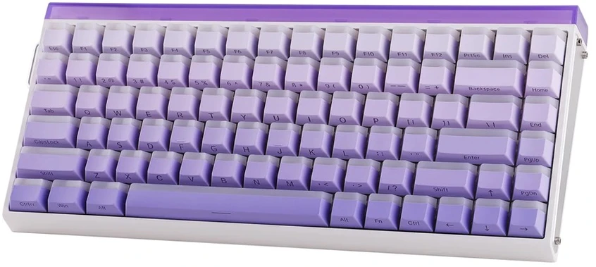 HERO84 HE Baltas+Violetinė+Gradient+LIGHT JadeKing RGB AULA gasket klaviatūra