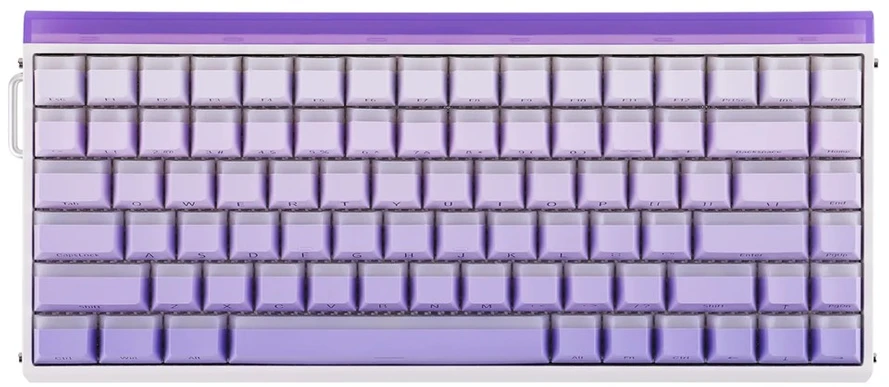 HERO84 HE Baltas+Violetinė+Gradient+LIGHT JadeKing RGB AULA gasket klaviatūra