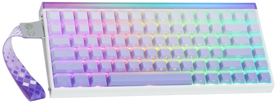 HERO84 HE Baltas+Violetinė+Gradient+LIGHT JadeKing RGB AULA gasket klaviatūra
