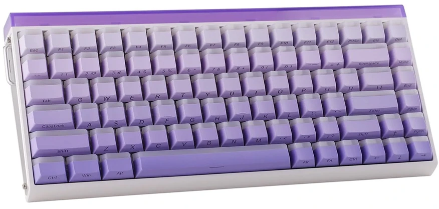 HERO84 HE Baltas+Violetinė+Gradient+LIGHT JadeKing RGB AULA gasket klaviatūra