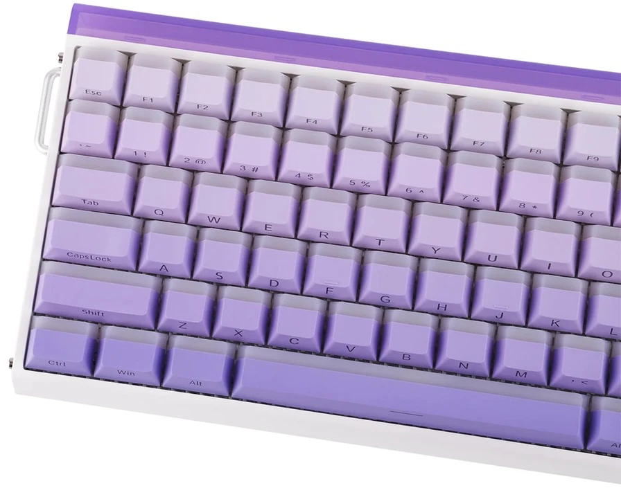 HERO84 HE Baltas+Violetinė+Gradient+LIGHT JadeKing RGB AULA gasket klaviatūra
