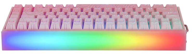 HERO84 HE Rožinis+Gradient+Contour Dragon King RGB AULA gasket klaviatūra