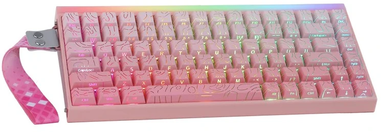 HERO84 HE Rožinis+Gradient+Contour Dragon King RGB AULA gasket klaviatūra