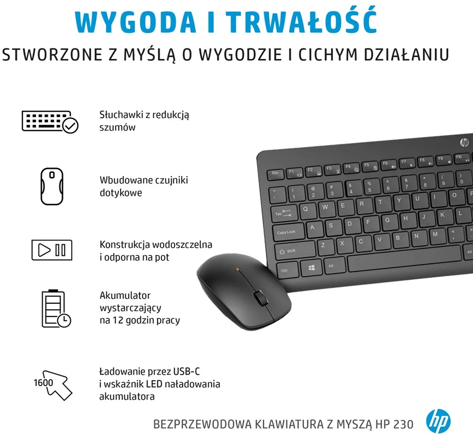 Klaviatūra Hewlett Packard (HP) HP 230 WL Pelė+KB COMBO - .
