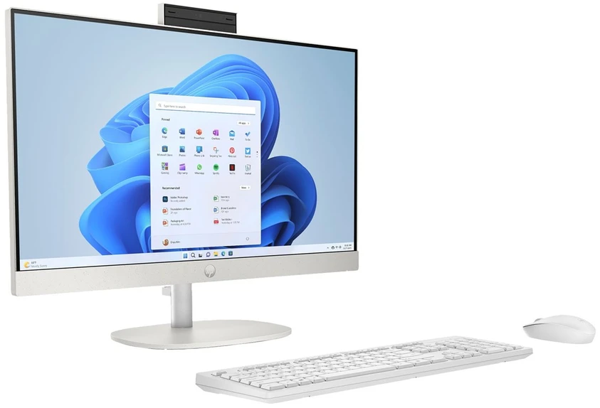 Hewlett Packard (HP) HP 24-cr0312nw AMD Ryzen™ 5 7520U 60,5 cm (23,8 colio) 1920 x 1080 pikselių „viskas viename“ asmeninis kompiuteris 16 GB LPDDR5-SDRAM 512 GB SSD „Windows 11 Home“ „Wi-Fi 6“ (802.11ax) Baltas