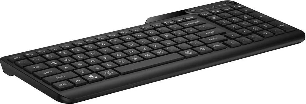 Hewlett Packard (HP) HP 475 Wireless Silent Klaviatūra - dviejų režimų, atsparus išsiliejimui, dezinfekuojamas, programuojamas - Juodas - US ENG