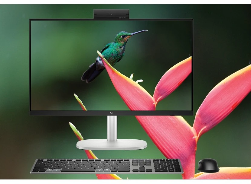 Hewlett Packard (HP) HP EliteStudio 8 All-in-One G1i 23.8" desktop AI PC, Intel Core Ultra 7, 1920 × 1080 px, 16 GB DDR5-SDRAM, Windows 11 Pro, Wi-Fi 7 (802.11be), sidabrinis