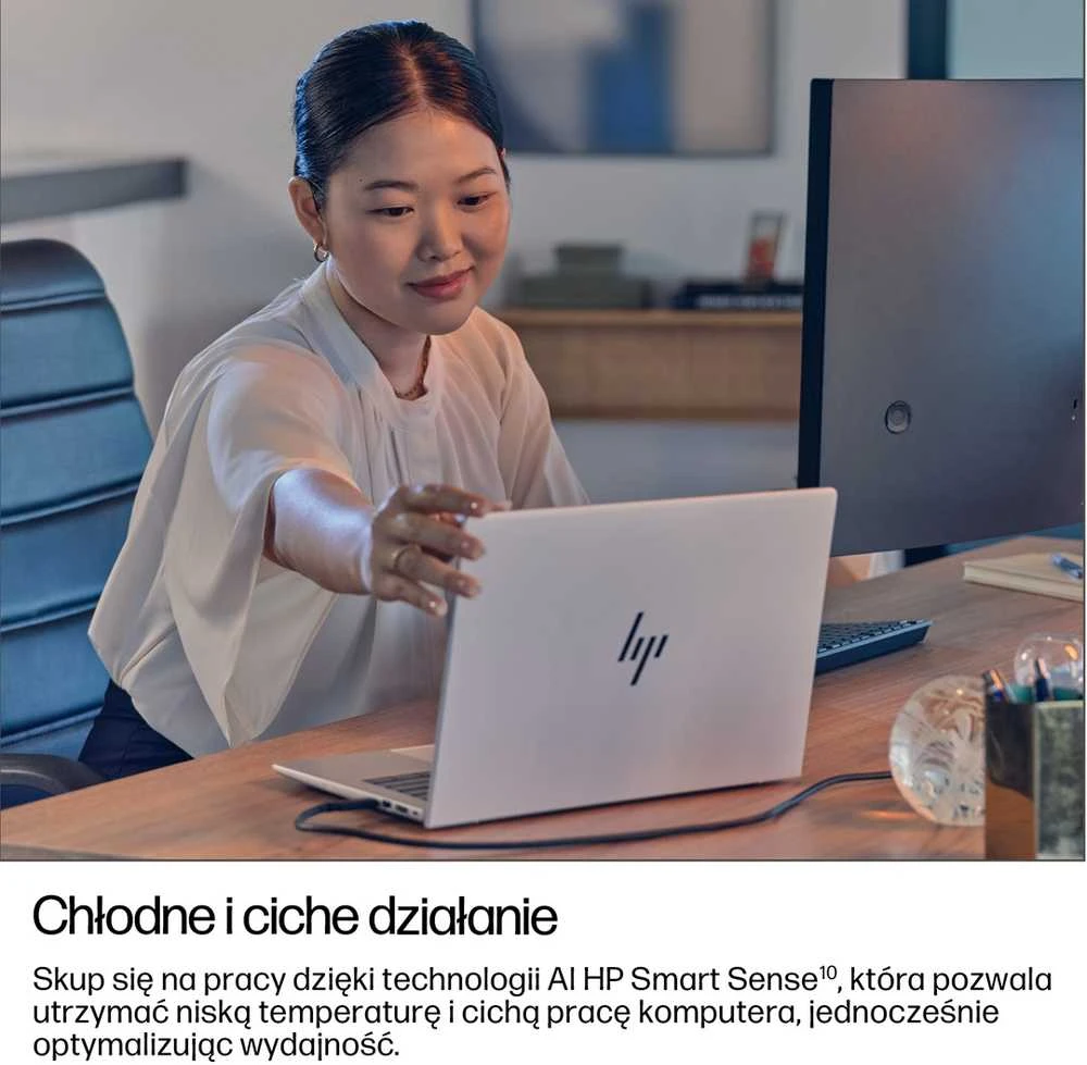 Nešiojamas kompiuteris „Hewlett Packard“ (HP) nešiojamasis „HP EliteBook 8 G1i“, 14 colių įstrižainės, dirbtinio intelekto kompiuteris, „Intel Core Ultra 7 255U“, 35,6 cm (14 colių), WUXGA, 32 GB DDR5-SDRAM, 1 TB SSD, „Wi-Fi 6E“ (802.11ax), „Windows 11 Pro“.
