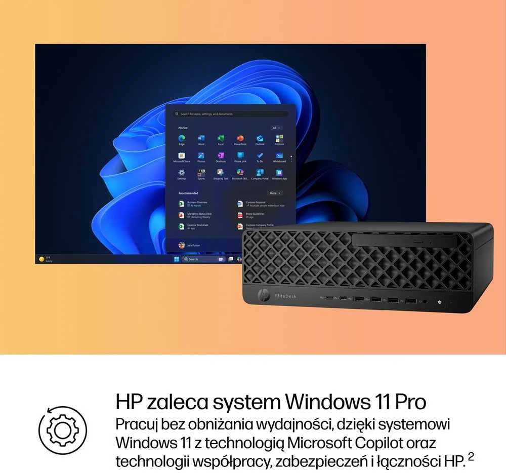 Stacionarus kompiuteris Hewlett Packard (HP) HP EliteDesk 8 SFF G1i Ultra 7 265 16GB DDR5 5600 SSD 1TB Arc W11Pro 3Y OnSite