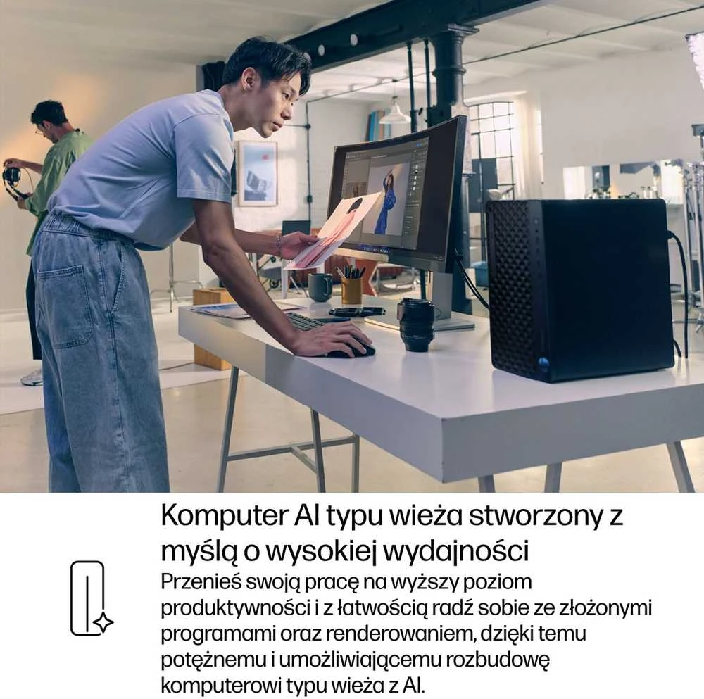 Stacionarus kompiuteris „Hewlett Packard“ (HP) „HP EliteDesk 8 Tower G1i“ su dirbtiniu intelektu „Intel Core Ultra 7 265“ procesoriumi, 16 GB DDR5-SDRAM, 1 TB SSD, „Windows 11 Pro“ kompiuteriu, dirbtiniu intelektu, juodu.