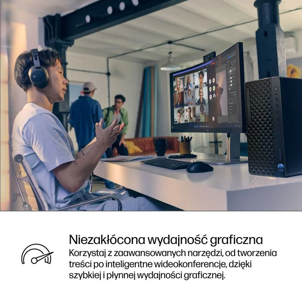 Stacionarus kompiuteris „Hewlett Packard“ (HP) „HP EliteDesk 8 Tower G1i“ su dirbtiniu intelektu „Intel Core Ultra 7 265“ procesoriumi, 16 GB DDR5-SDRAM, 1 TB SSD, „Windows 11 Pro“ kompiuteriu, dirbtiniu intelektu, juodu.