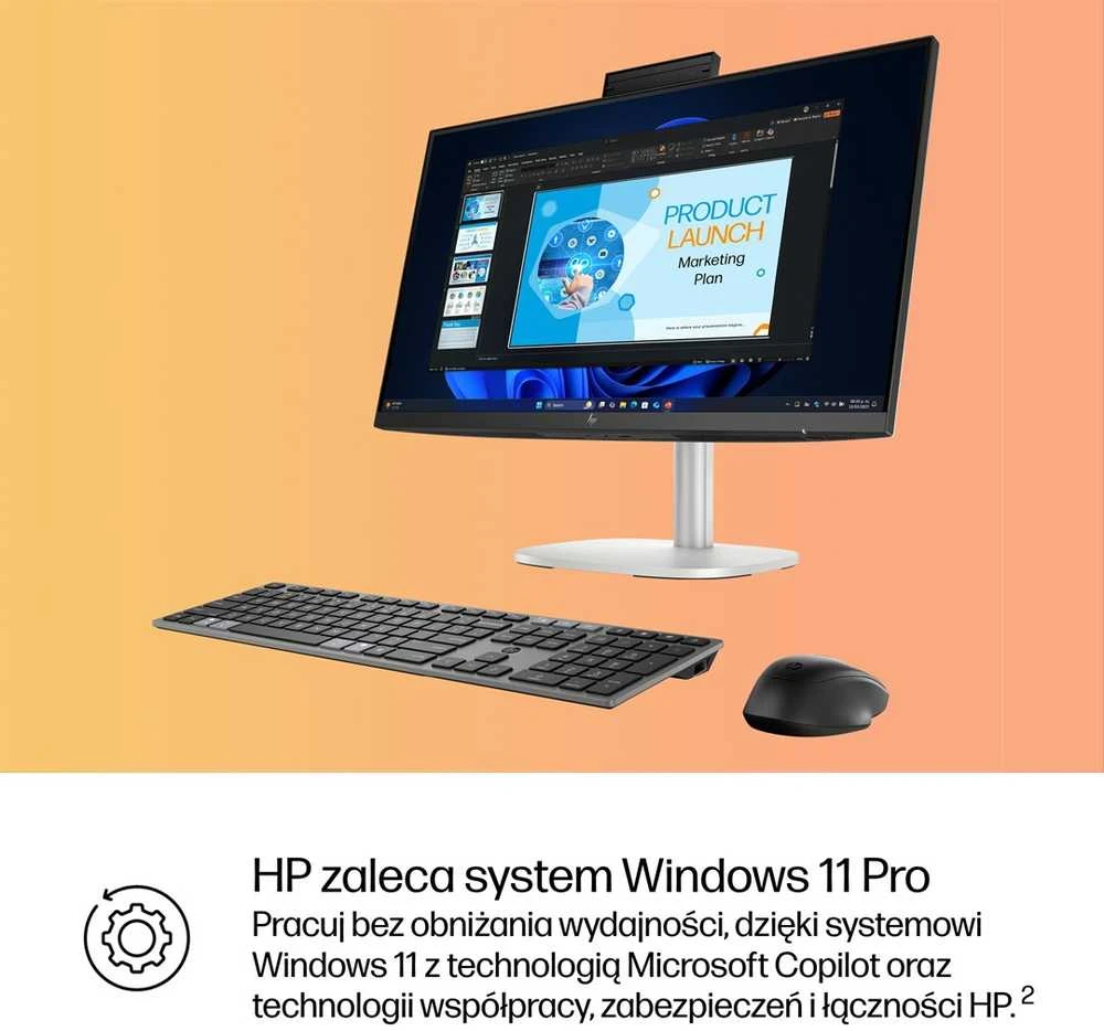 Stacionarus kompiuteris Hewlett Packard (HP) HP EliteStudio 8 G1i AI PC Intel Core Ultra 5 235 60.5 cm (23.8") 1920 x 1080 px Jutiklinis ekranas All-in-One PC 16 GB DDR5-SDRAM 512 GB SSD Windows 11 Pro Wi-Fi 7 (802.11be) Sidabrinis