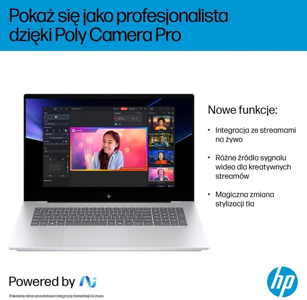 Hewlett Packard (HP) HP OmniBook 7 Next Gen AI 17-DC0073CL Copilot+ asmeninis kompiuteris Intel Core Ultra 7 258V Nešiojamas kompiuteris 43,9 cm (17,3") Full HD lietimui jautrus ekranas 32 GB LPDDR5x-SDRAM 1 TB SSD NVIDIA GeForce RTX 4050 Wi-Fi 6E (802.11ax) Windows 11 Home Sidabrinis Naujas Perpakuotas/Perpakuotas (Pažeista pakuotė)