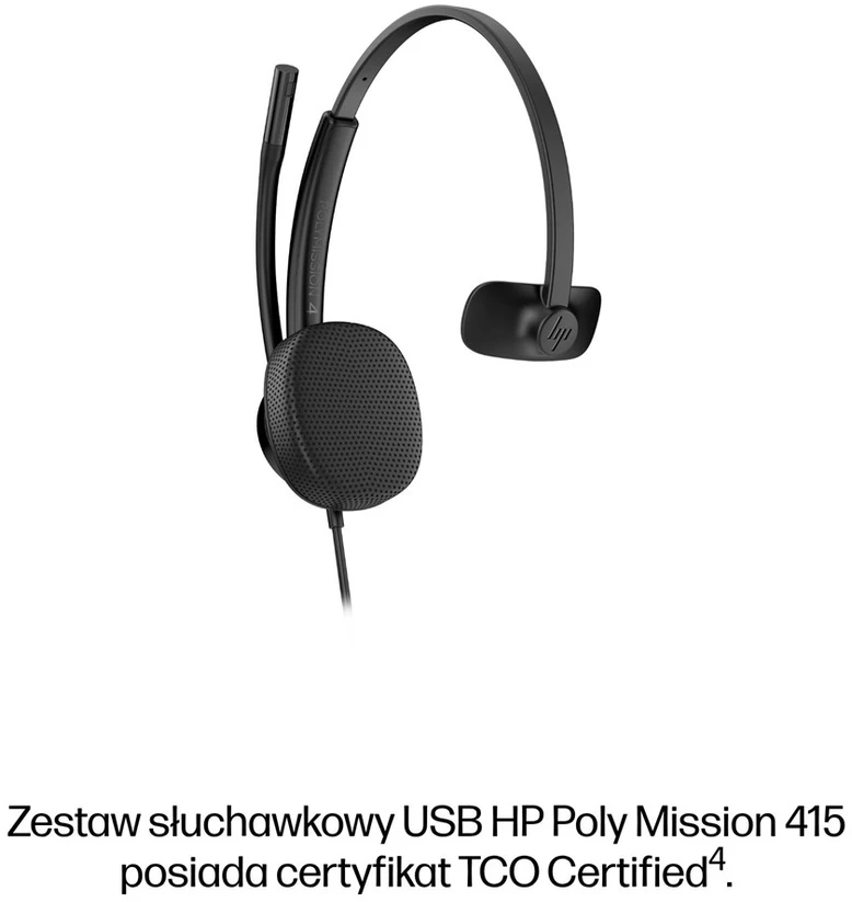 HP POLY MISSION 415 MONAURAL - USB WIRED Ausinės