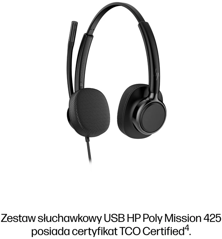 Hewlett Packard (HP) HP Poly Mission 425 Stereo USB Ausinės su laidu