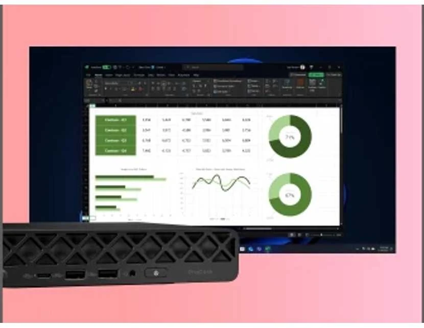Hewlett Packard (HP) HP ProDesk 4 G1i AI PC Intel Core Ultra 7 265T 16 GB DDR5-SDRAM 1 TB SSD Windows 11 Pro Mini PC Juodas