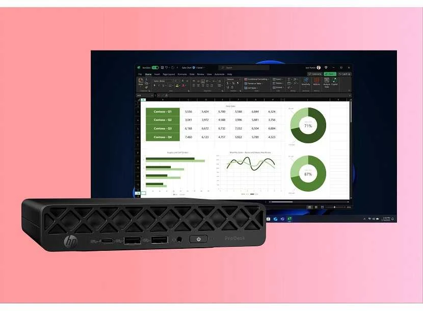 Hewlett Packard (HP) HP ProDesk 4 Mini G1i Ultra 5 225T 16GB DDR5 5600 SSD 512 Arc W11Pro 3Y OnSite stacionarus stacionarus kompiuteris