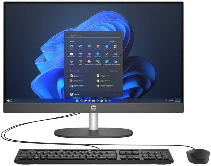 Stacionarus kompiuteris Hewlett Packard (HP) HP ProOne 245 G10 AIO Ryzen 5 7520U 23.8" FHD IPS 250nits AG 16GB LPDDR5-6400 SSD 512 Radeon 610M W11Pro 3Y
