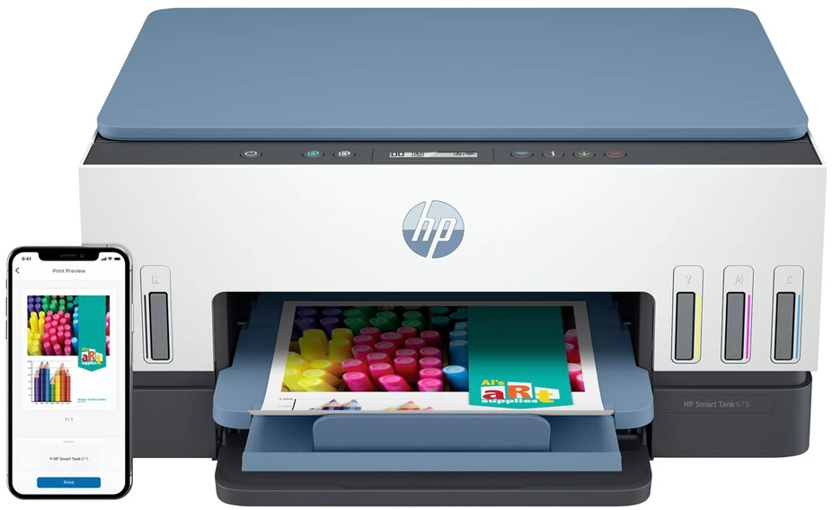 Hewlett Packard (HP) Daugiafunkcis Spausdintuvas - HP Smart Tank 675 A4 4800x1200 DPI 12ppm Wi-Fi