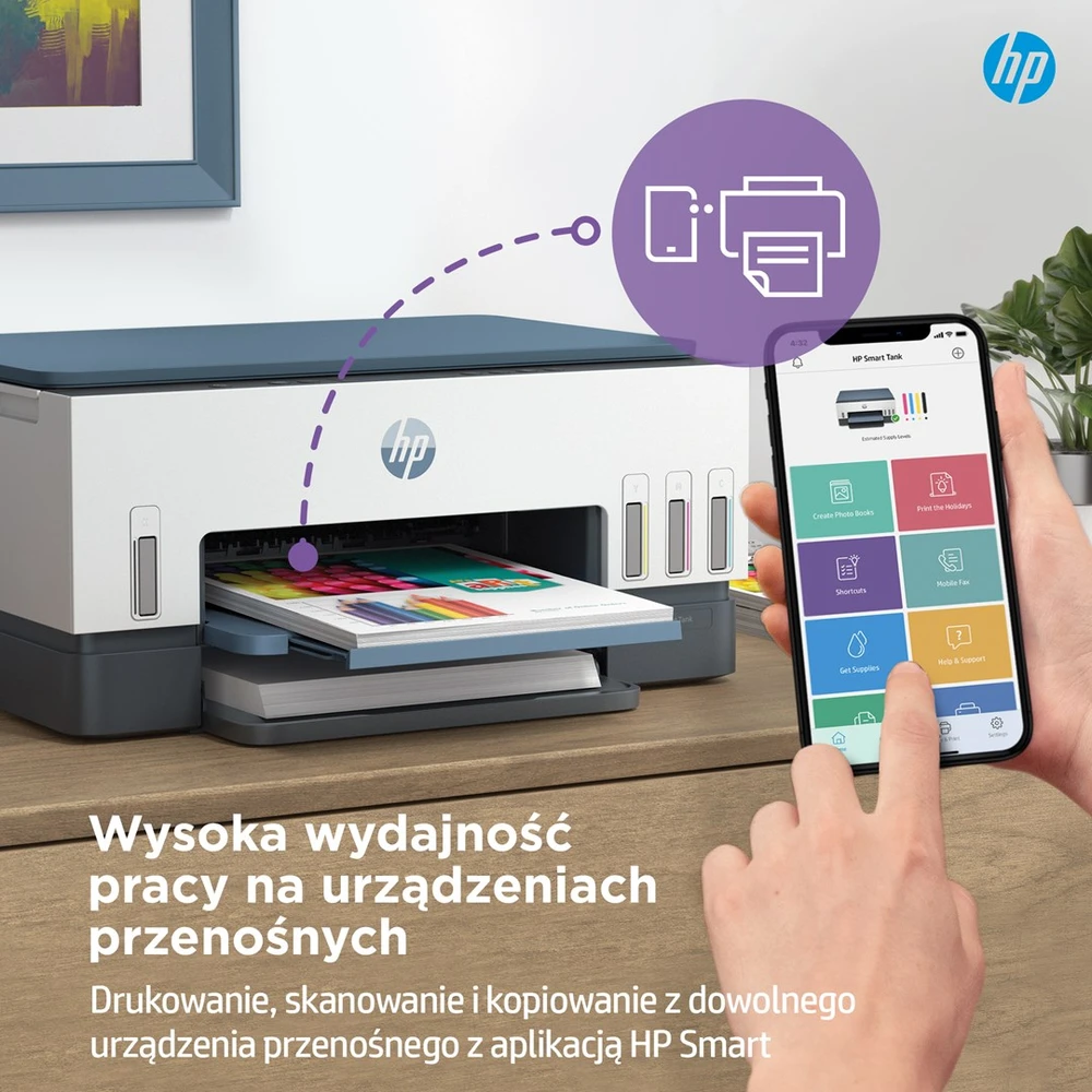 Hewlett Packard (HP) Daugiafunkcis Spausdintuvas - HP Smart Tank 675 A4 4800x1200 DPI 12ppm Wi-Fi