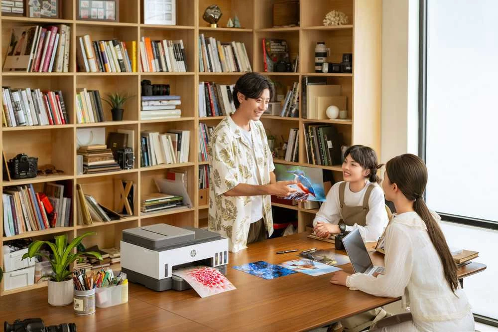 Hewlett Packard (HP) HP Smart Tank 750 AIO daugiafunkcis spausdintuvas Spausdintuvas - A4 spalvotas rašalinis, spausdinimas / kopijavimas / nuskaitymas, automatinis dvipusis spausdinimas, WiFi, 15 psl./min., 400–800 puslapių per mėnesį