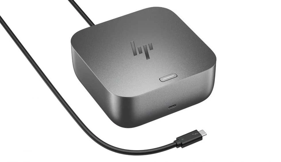 HP „Thunderbolt 4 Dock G6 100W“ – 3x USB-A, 2x USB-C, 1x USB-C „Thunderbolt 4“, 2x DisplayPort, 1x HDMI, 1x RJ-45, „Meteor Sidabrinis“, 3 metai