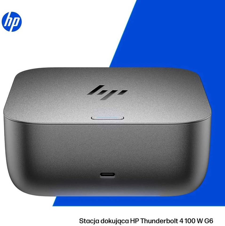 HP „Thunderbolt 4 Dock G6 100W“ – 3x USB-A, 2x USB-C, 1x USB-C „Thunderbolt 4“, 2x DisplayPort, 1x HDMI, 1x RJ-45, „Meteor Sidabrinis“, 3 metai
