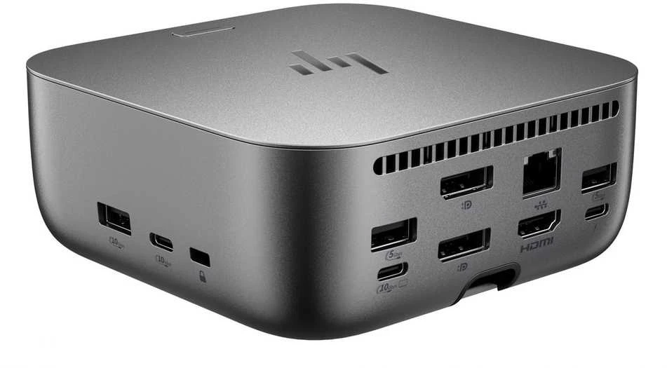 HP Thunderbolt 4 Ultra Dock G6 180W - 5x USB-A, 2x USB-C, 1x USB-C Thunderbolt 4, 2x DisplayPort, 1x HDMI, 1x RJ-45, Meteor Sidabrinis, 3 metai