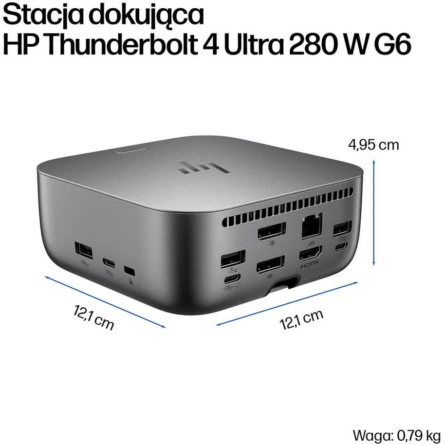 Hewlett Packard (HP) HP Thunderbolt 4 Ultra 280W G6 Dock TBT4 USB-C HDMI RJ-45 2xUSB-C 2xDP 5xUSB (EU)