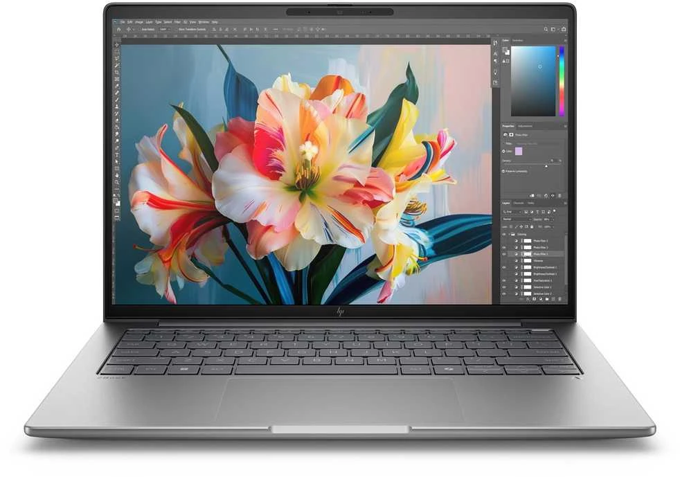Nešiojamas kompiuteris Hewlett Packard (HP) HP ZBook 8 G1i Intel Core Ultra 7 255H Mobili darbo stotis 35,6 cm (14") WUXGA 16 GB DDR5-SDRAM 1 TB SSD NVIDIA RTX 500 Ada Wi-Fi 7 (802.11be) Windows 11 Pro AI darbo stotis, AI asmeninis kompiuteris Sidabrinis