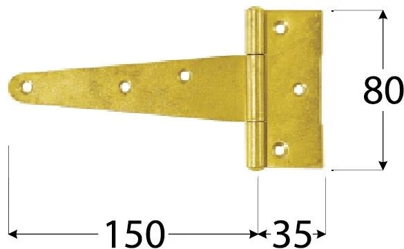 Lankstas vartams Domax, 3.5 cm, 0.2 cm, aukso
