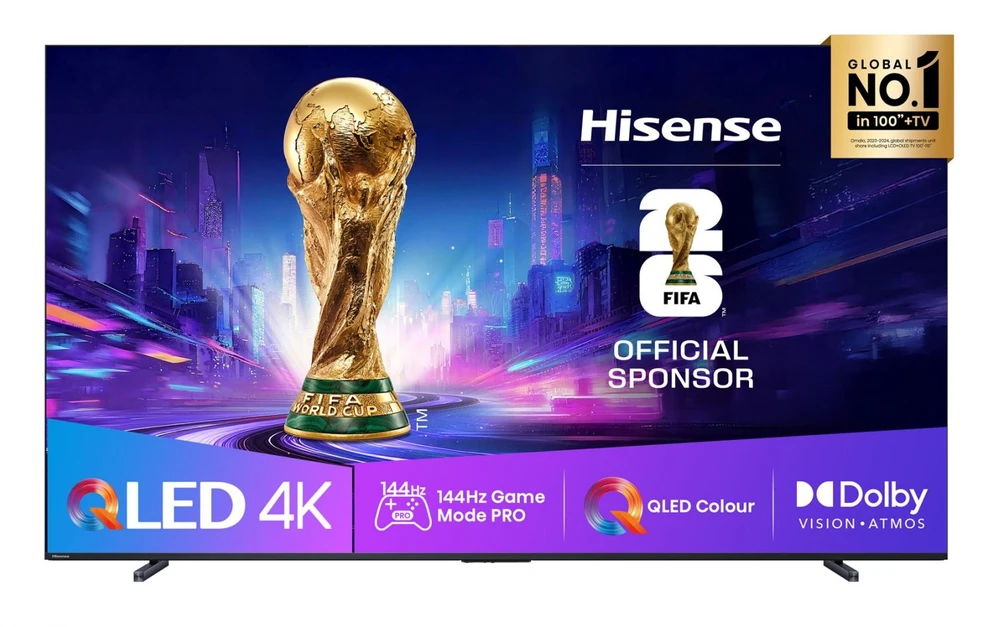 Televizorius Hisense 100E7Q PRO 2.54 m (100") 4K Ultra HD Smart TV Wi-Fi Juodas