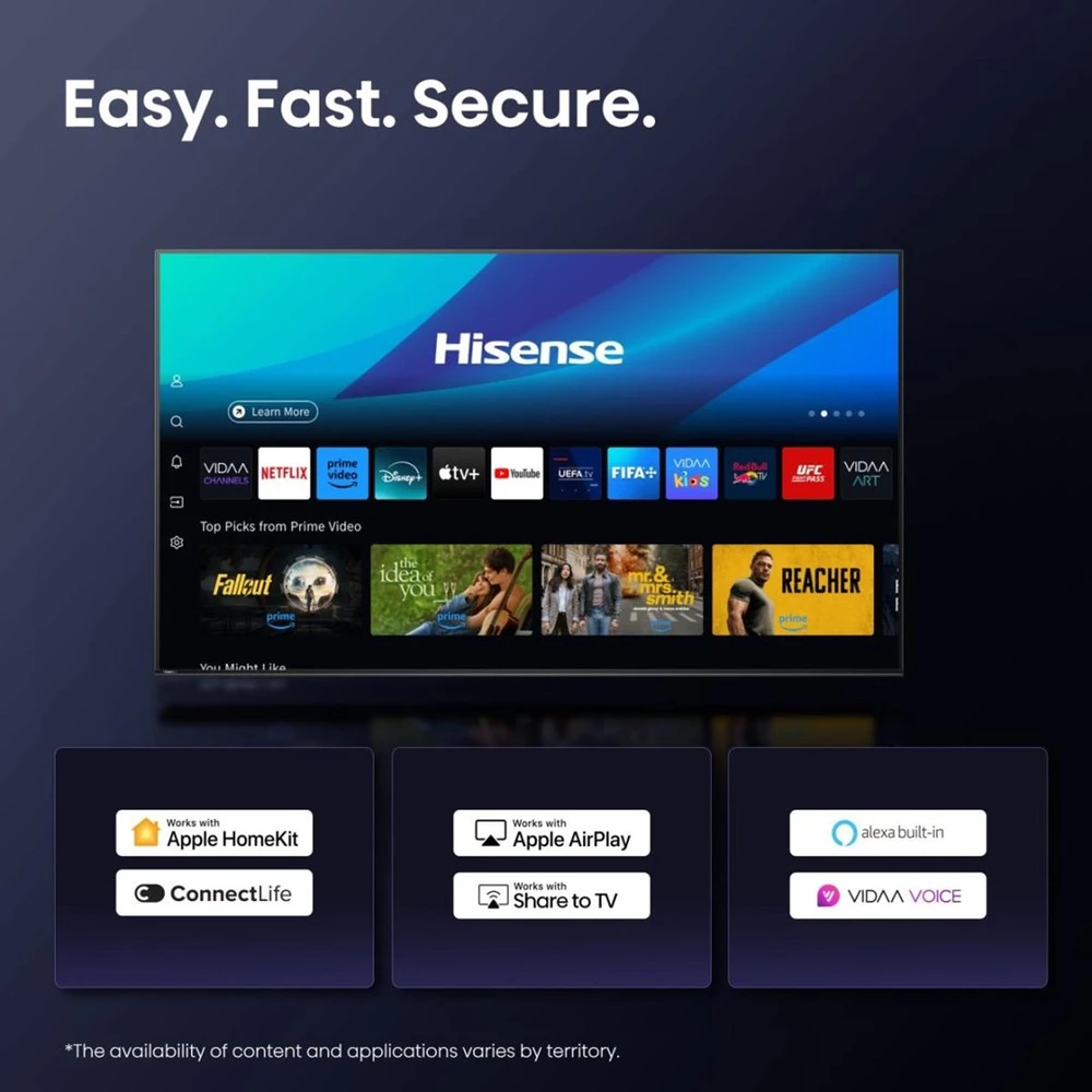 Hisense E8Q, 55"", 4K UHD, ULED, Mini LED, juodas - Televizorius