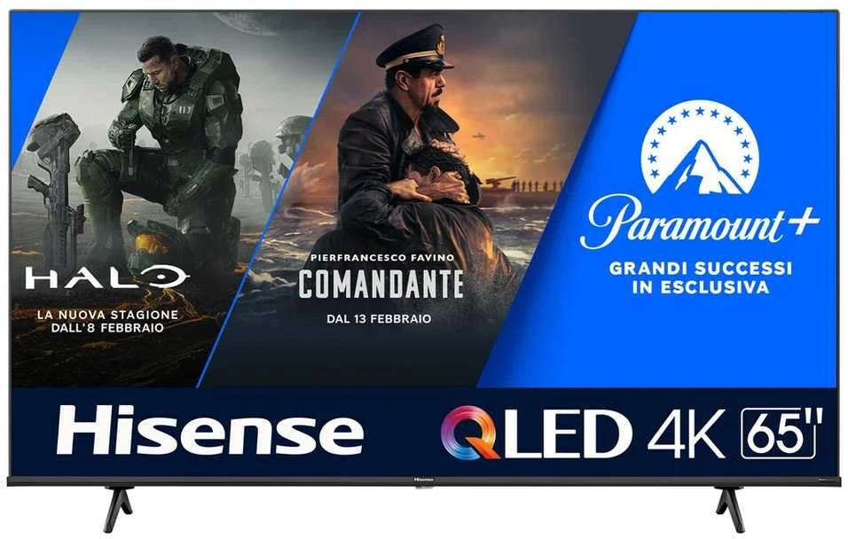Televizorius Hisense UHD QLED Smart TV | 65E7Q | 65" | Smart TV | VIDAA OS | UHD | Juodas