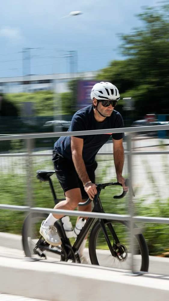HJC CROSSER Baltas dviračių šalmas, Baltas, S dydis