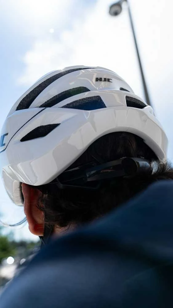 HJC CROSSER Baltas dviračių šalmas, Baltas, S dydis