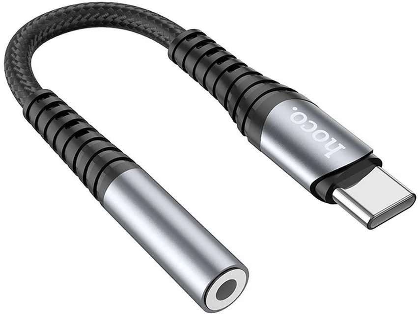 Audio adapteris Hoco LS33 Type-C to 3.5mm pilkas