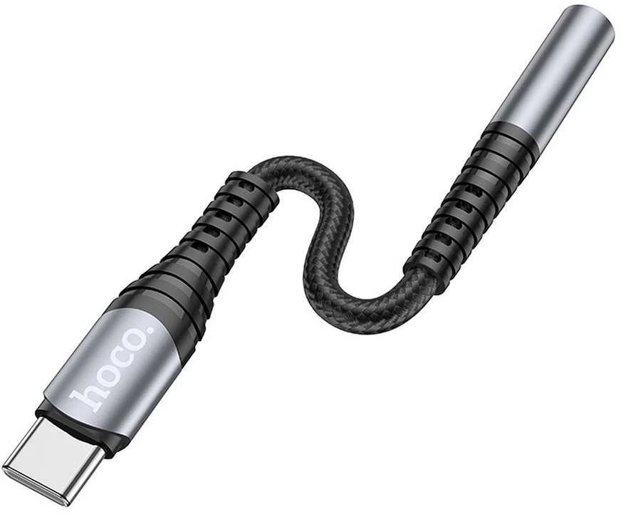 Audio adapteris Hoco LS33 Type-C to 3.5mm pilkas