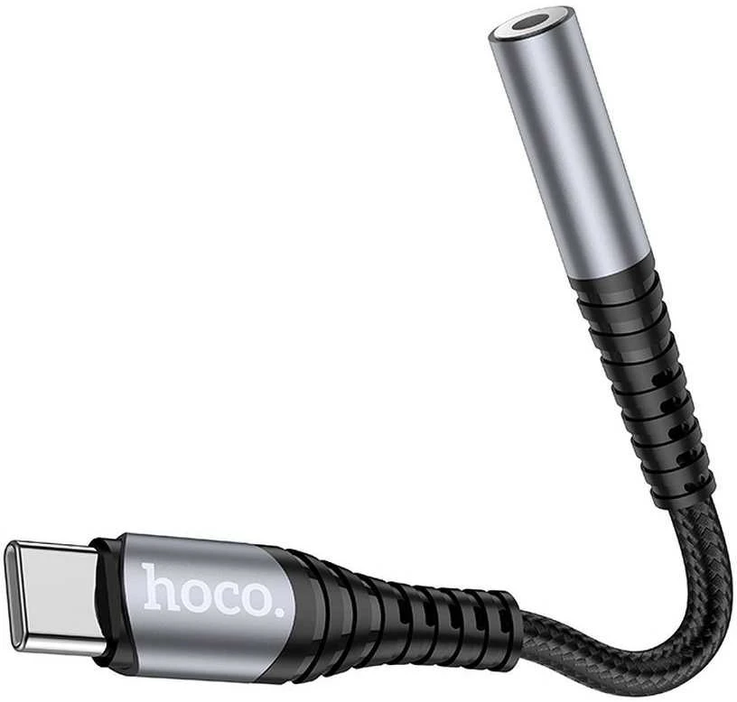 Audio adapteris Hoco LS33 Type-C to 3.5mm pilkas