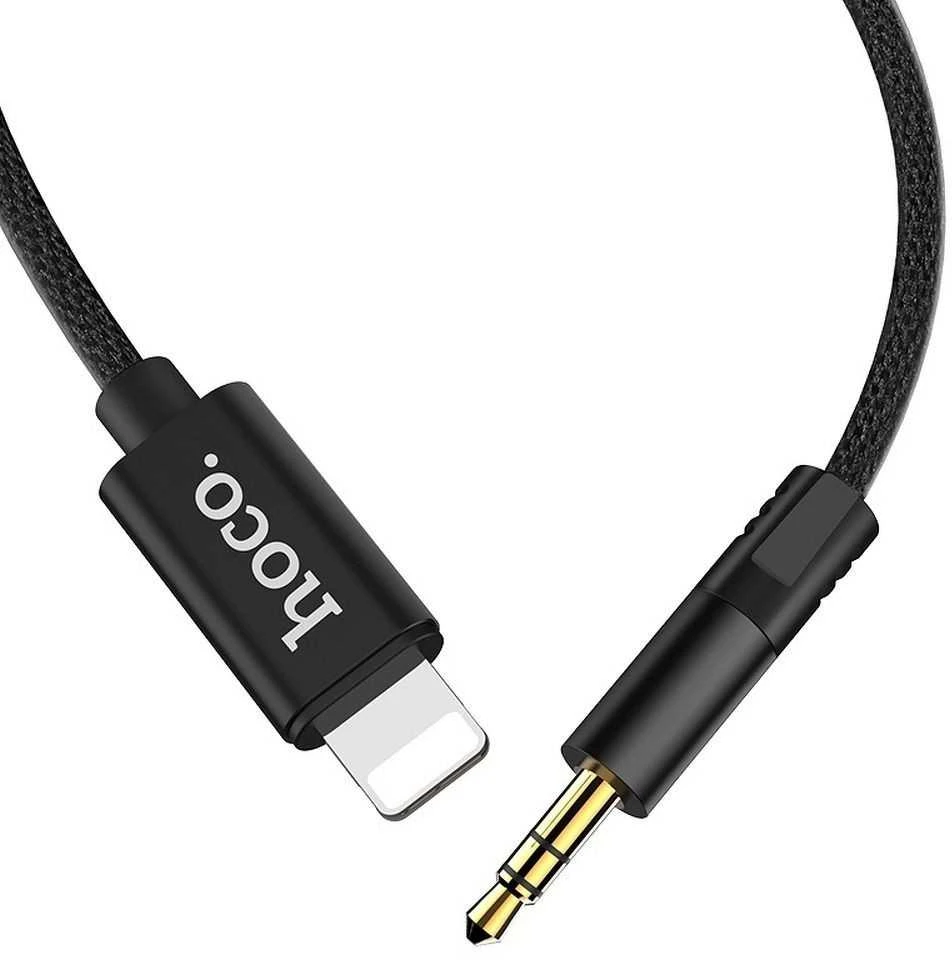 Phone Accessories Audio adapteris Hoco UPA13 lightning į 3,5 mm (p) juodas