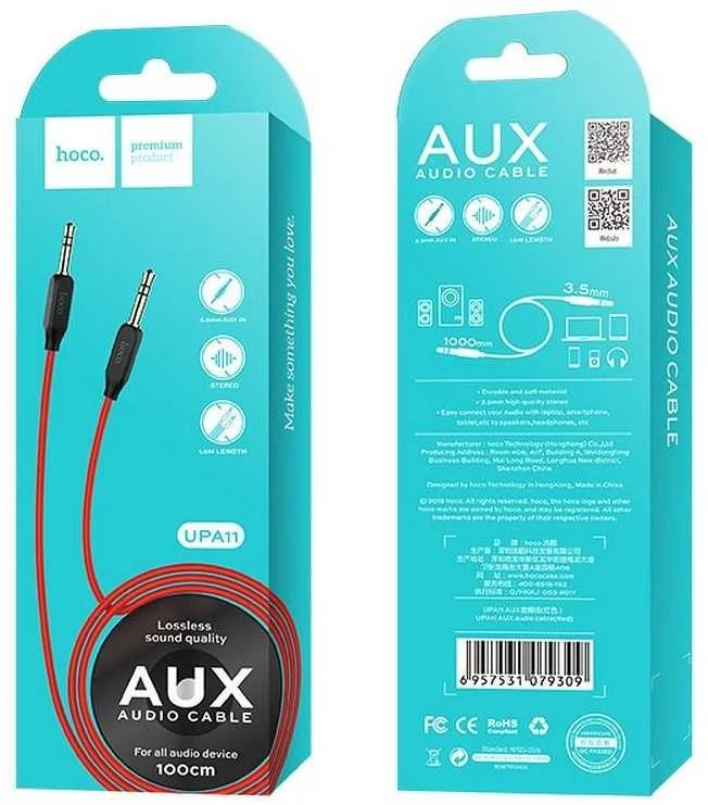 Audio adapteris Hoco UPA11 AUX 3,5mm į 3,5mm
